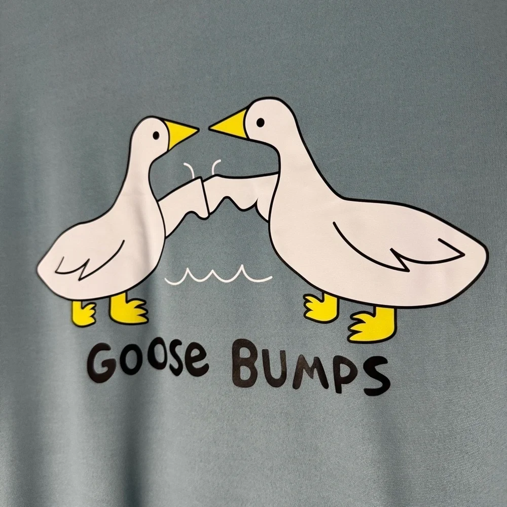 NWT Muted blue Goose Bumps sweat shirt size Medium